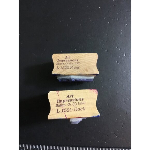 Cat Rubber Stamps By Art Impressions - Front & Back Duo - Picture 3 of 3